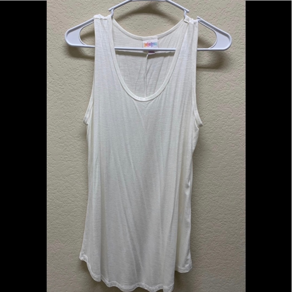Lularoe Off-White Textured Tank Top, Size M NWOT